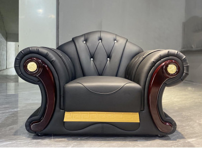 Luxury Armchair Chesterfield Single Seater Couch Furniture Furnishings Sofa 1er
