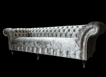 Three Seater Couch Chesterfield Couch Velvet Upholstery Sofas Living room new