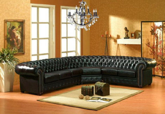 Classic Chesterfield Corner sofa Upholstery Corner Leather Sofa Sofa Seat Corner Suite