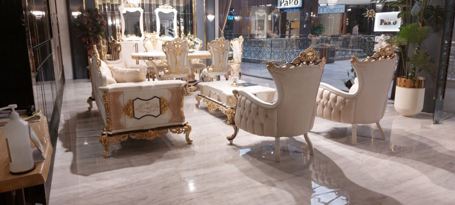 Luxury Chesterfield Set 3+3+1 Coffee table Baroque Rococo seat cushion sets