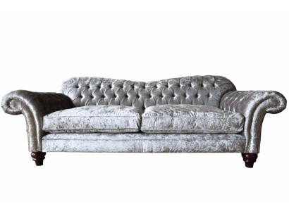 Chesterfield Couch Textile Velvet fabric Sofa Furniture Design 3 Seater Purple