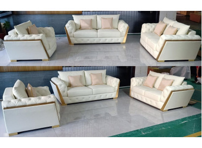 Sofa Couch Suite Furniture 3 pcs. Set of sofa furniture furnishings couches