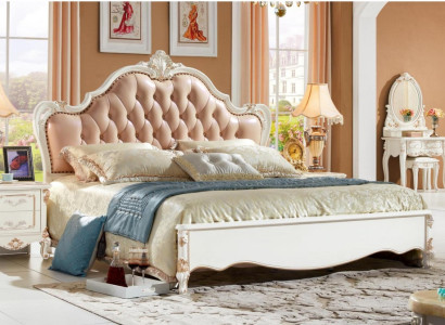 Double Bed Chesterfield Bedroom Beds Furniture Baroque Rococo 3pcs