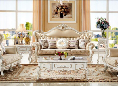 Classic Chesterfield Sofa set Couch Set Upholstery Living room Furniture