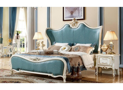 Bed 2x Bedside table Luxury Beds Furniture 3pcs Wood Classic s Bedroom