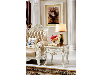 Side table White Luxury Design Elegant Living room Classic