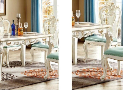 Chair Dining room Armchair Chairs Wood Beige Single Seater Baroque Armchair