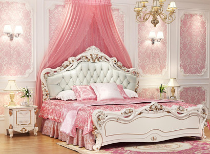 Chesterfield Couch Royal Bed Double bed Bedroom Furniture 3pcs