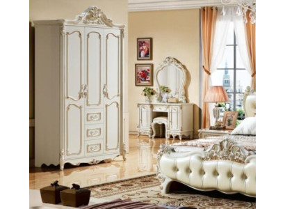 Three Door Wardrobe Wardrobe White Baroque Rococo Cabinets Wood