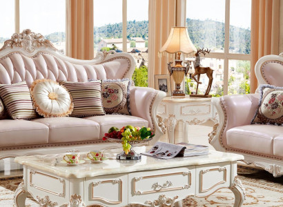 Coffee table White Tables Living room Elegant Classic Design Furniture