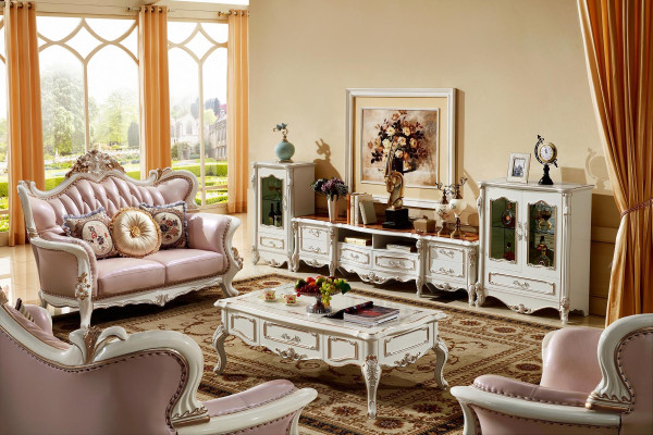Coffee table White Tables Living room Elegant Classic Design Furniture