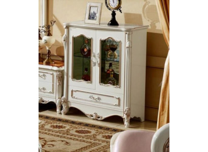 Display case Showcases Wardrobe Wood Wardrobe Glass Cabinets Color White Furniture Luxury