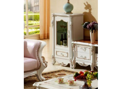 Display case Luxury Wardrobe Wood Style White Glass new Cabinets Glass cabinet