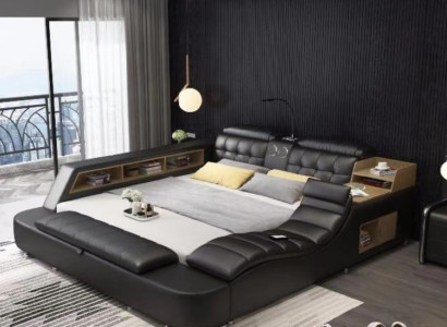 Double bed Bedroom Upholstered bed 180x200cm Multifunction Bed Beds