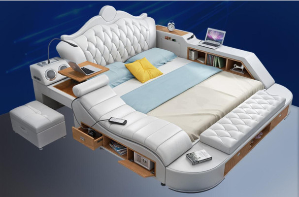 Chesterfield Double Luxury Design Bed Upholstery Beds 180x200 Multifunction