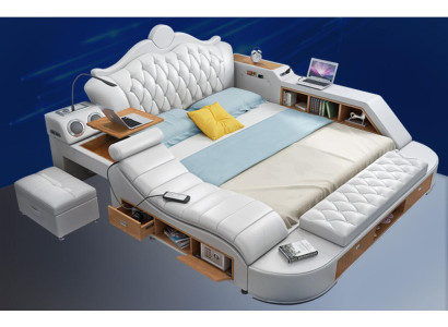 Chesterfield Double Luxury Design Bed Upholstery Beds 180x200 Multifunction