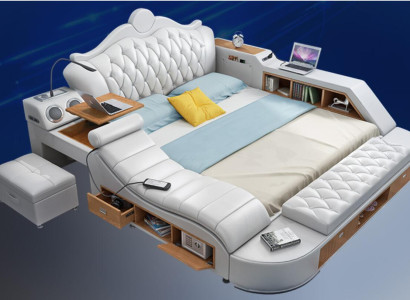 Chesterfield Double Luxury Design Bed Upholstery Beds 180x200 Multifunction