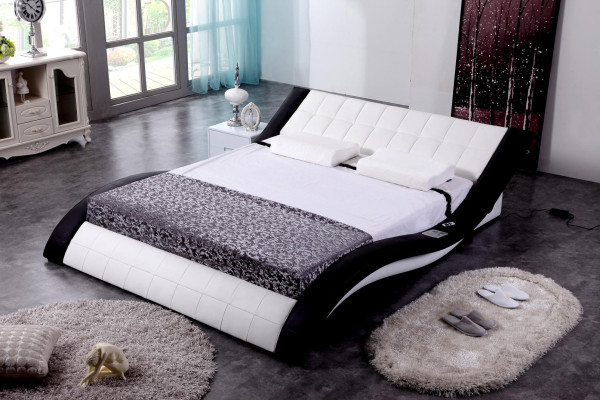 Bed Design Beds Digital USB Luxury Bedroom Furniture Leather Double