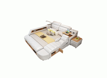 Multifunction 180x200 Leather Bed frame Design Leather Bed Beds Upholstery