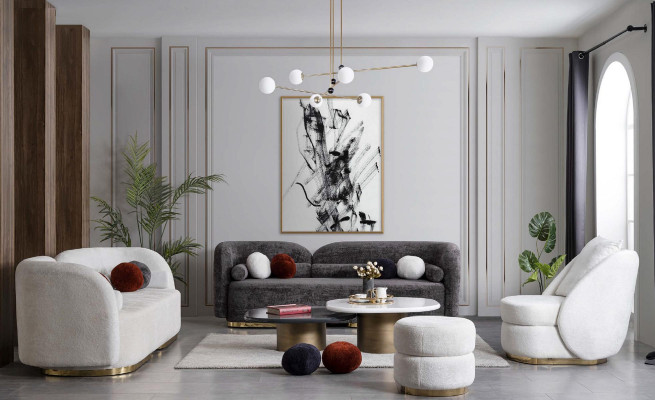 Luxury sofa set couch furniture 4 pieces. Suite 3+2+1 Coffee table Armchair velvet