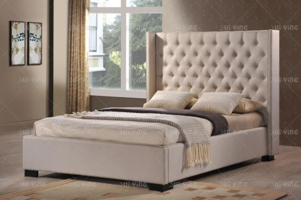 Chesterfield Sleep Room Double Beds Design Leather Luxury Bed Hotel