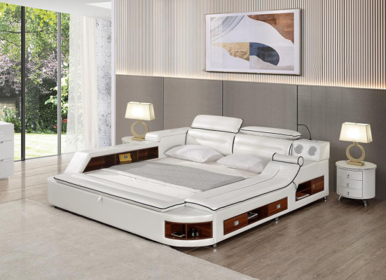 Design Leather Beds Hotel Double Shelf Massage Lounger Multifunction s Bed