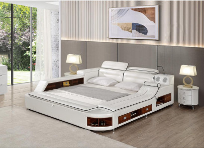 Design Leather Beds Hotel Double Shelf Massage Lounger Multifunction s Bed