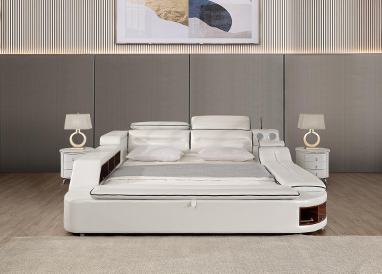 Design Leather Beds Hotel Double Shelf Massage Lounger Multifunction s Bed