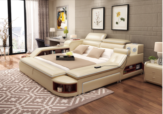 Bed Multifunction Safe Heat Lounger USB Sound Double Beds Function new
