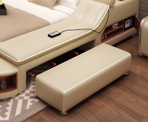 Bed Multifunction Safe Heat Lounger USB Sound Double Beds Function new