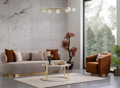 Stil Furniture Sofa set 3+1 Seat Sofa with Coffee table Set Suite Sofas