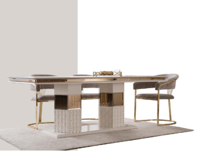 Dining table Suite Dining set Table with 4x chairs Chair group 5 pieces. set