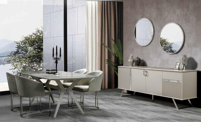 Dining set Dining table Table Chair Set 4x Chairs Dining room Suite Tables 5pcs.
