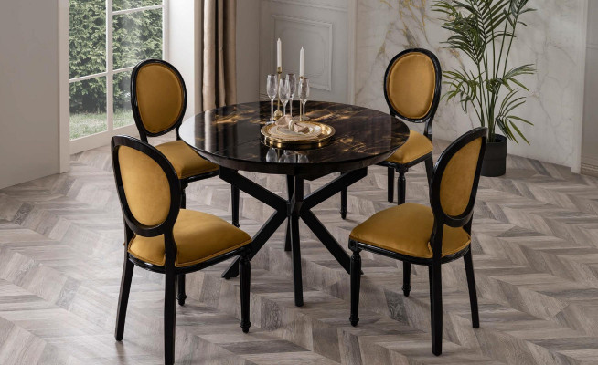 Luxury Chairs Dining room Wood Armchairs Armchair Chair Group Suite 4x