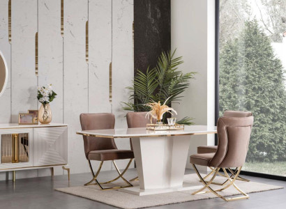 Modern pillar table Tables Dining room Furniture Table X pillar Dining table new