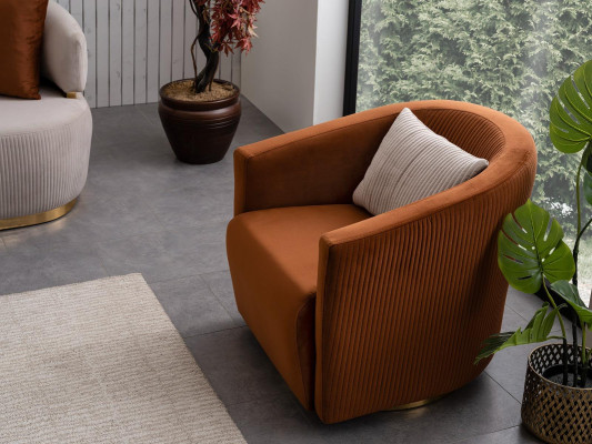 Orange Armchair Recliner TV Lounge Club Upholstery Chairs Living room