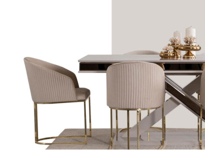 Luxury Dining table Chair Recliner Furniture Furnishings Seat Upholstery Chairs