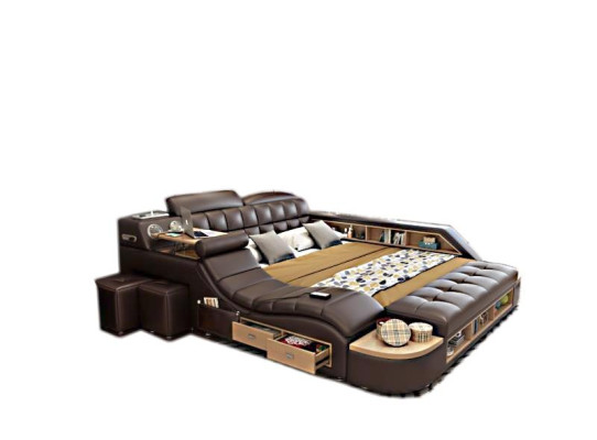 Multifunction Beds Luxury Leather Bed Upholstery Modern Hotel Massage Function new