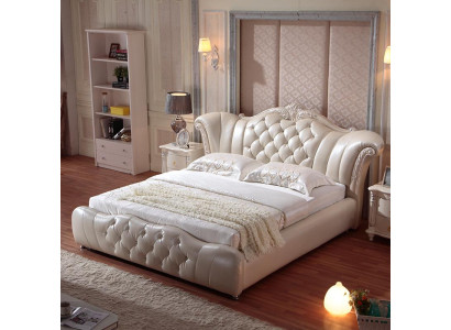Design Chesterfield Bed Textile Velvet Upholstery Hotel Leather Beds Bedroom