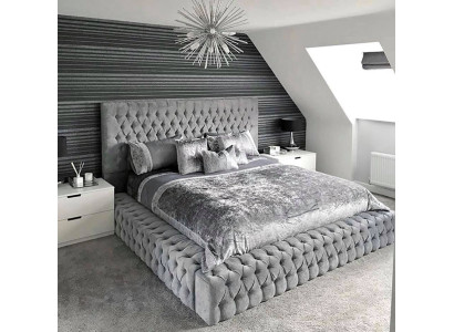 Double Beds Marriage Sleep Room Leather Hotel new Bed Upholstery Design Luxury Metal