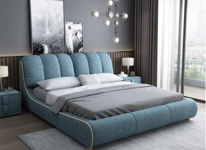 Double bed Bedroom Hotel Ehe Luxus Bed 2x Bedside table 3pcs. Set new beds
