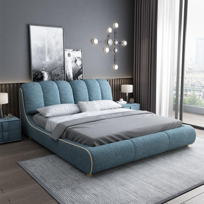 Design Wood Modern Bed 180x200 Bedroom Marriage Luxury Hotel Beds