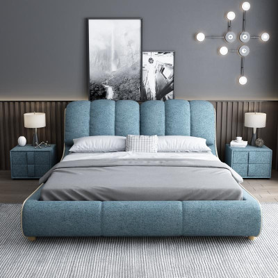 Design Wood Modern Bed 180x200 Bedroom Marriage Luxury Hotel Beds