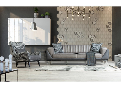 Sofa Suite 3+1 Seater Living room Suite Sofa Armchair Sofa new Grey