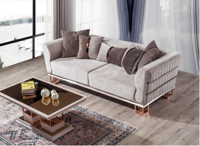 Sofa 3 Seater Modern Couch Sofas Design Sofa Three Seater Seat new brown