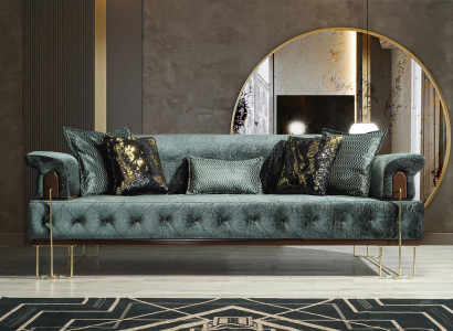 Sofa 3 Seat Sofas Seat Design Couch Three Seater Luxury Metal with Textile