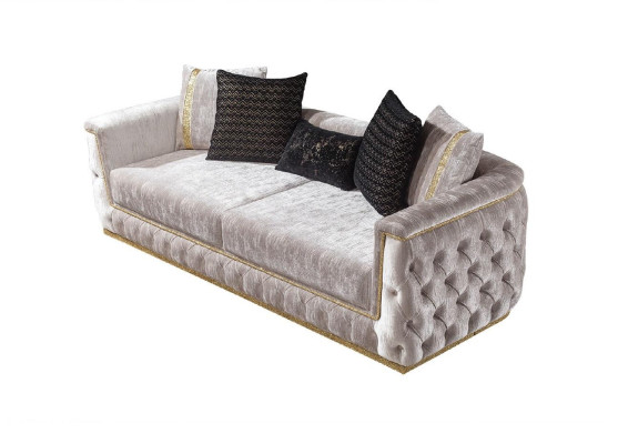 Three Seater Luxury Sofa 3 Seater Sofas Seat Design Couch Furniture new Beige