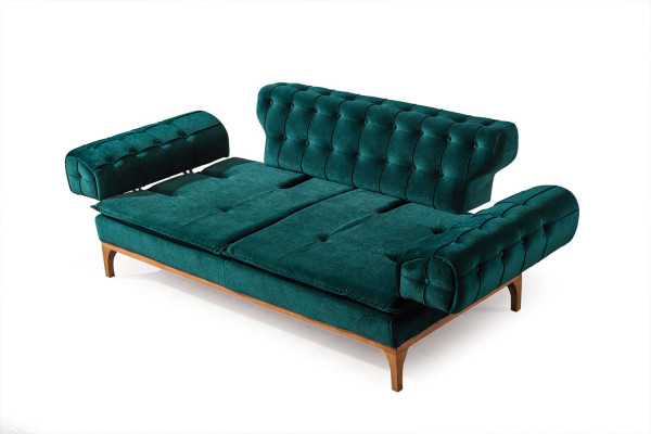 Luxury Sofa 3 Seater Sofas Seat Fabric Design Furniture Style Textile new green