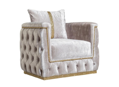 Armchair Seat Modern Design Living room Upholstery Metal with Textile