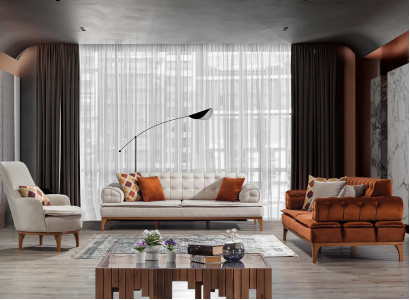 Suite Sofa set 3+3+1 Seater Group 3pcs. Furniture Sofas Armchair new
